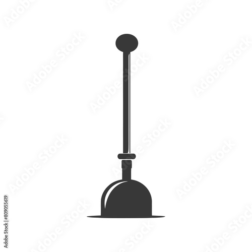 Silhouette toilet plunger black color only