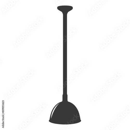 Silhouette toilet plunger black color only