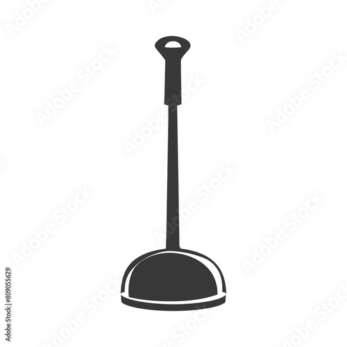 Silhouette toilet plunger black color only