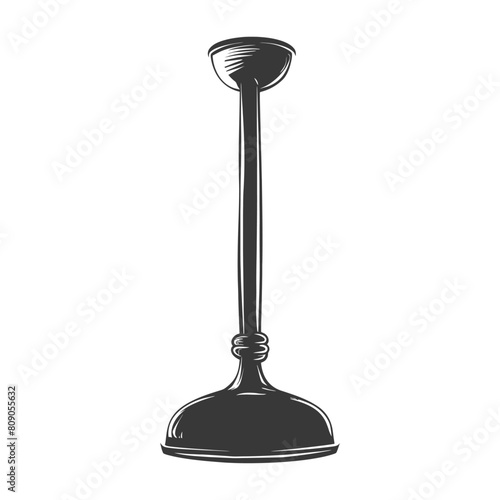 Silhouette toilet plunger black color only