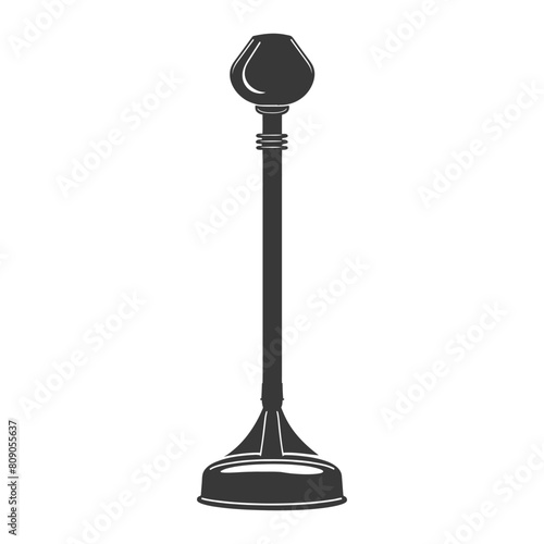 Silhouette toilet plunger black color only