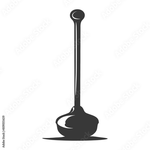 Silhouette toilet plunger black color only