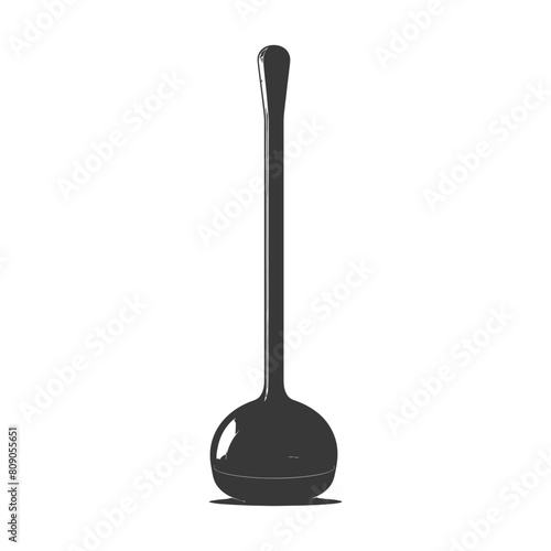 Silhouette toilet plunger black color only