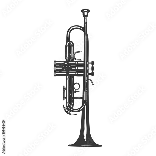 Silhouette trumpet black color only