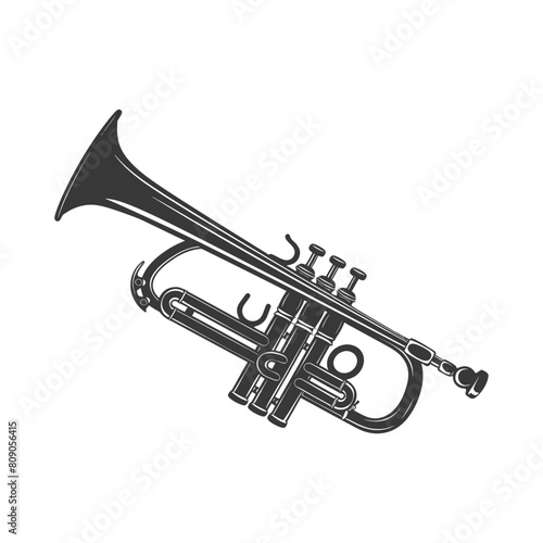 Silhouette trumpet black color only