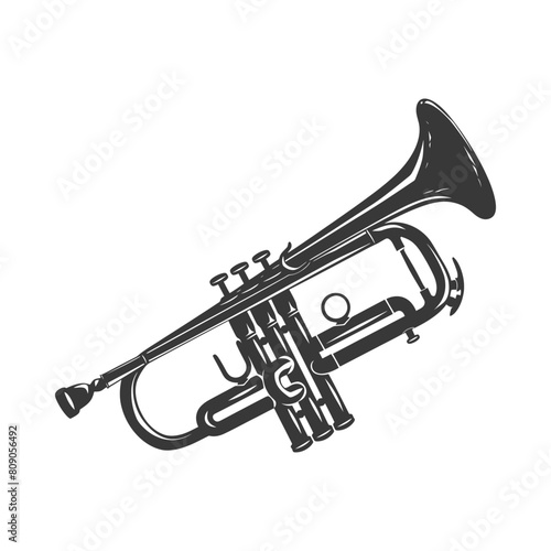Silhouette trumpet black color only