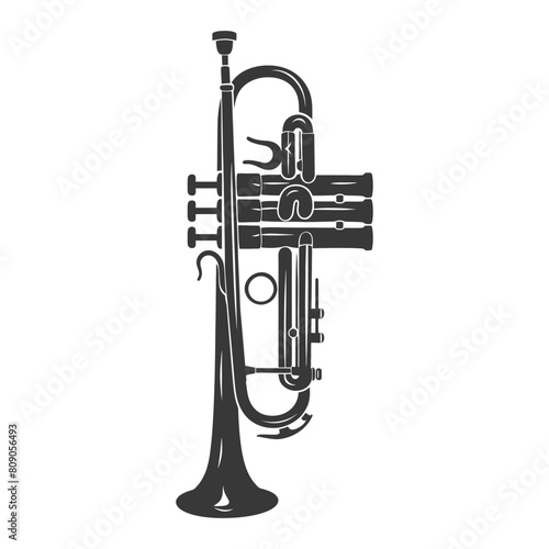 Silhouette trumpet black color only