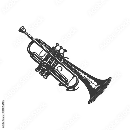 Silhouette trumpet black color only