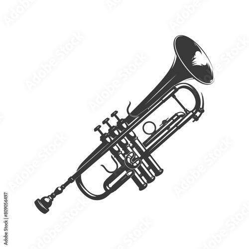 Silhouette trumpet black color only