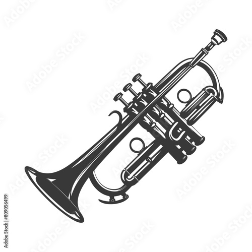 Silhouette trumpet black color only