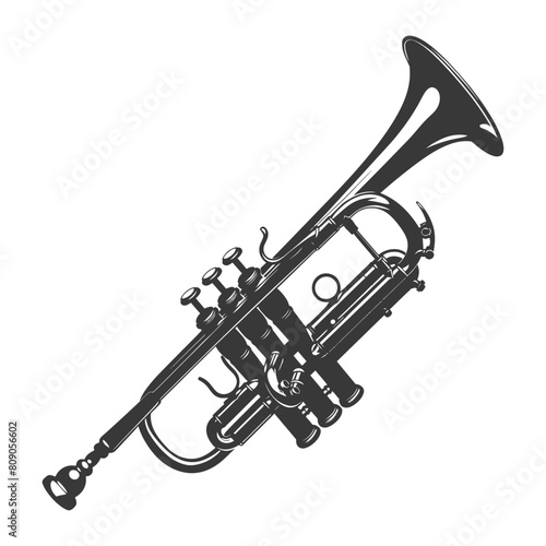 Silhouette trumpet black color only