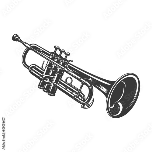 Silhouette trumpet black color only
