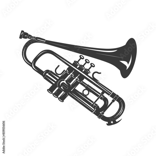 Silhouette trumpet black color only