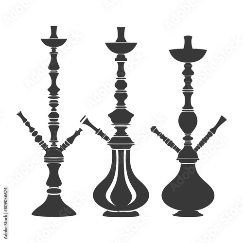 Silhouette Desarj Turkish Hookahs Traditional Shisha black color only