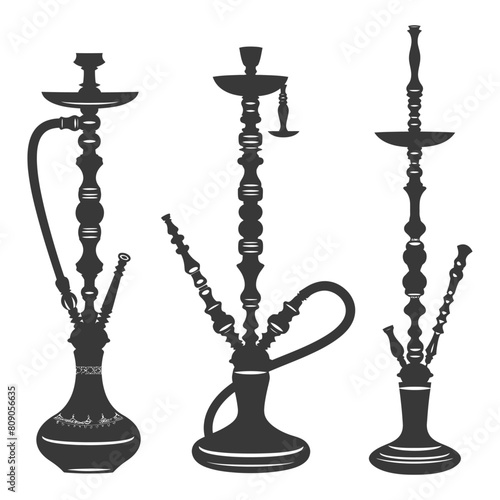Silhouette Desarj Turkish Hookahs Traditional Shisha black color only