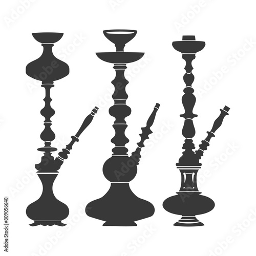 Silhouette Desarj Turkish Hookahs Traditional Shisha black color only