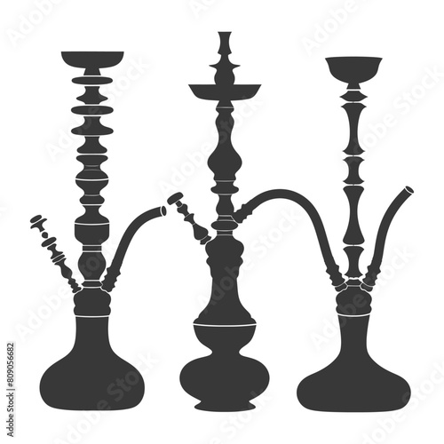 Silhouette Desarj Turkish Hookahs Traditional Shisha black color only