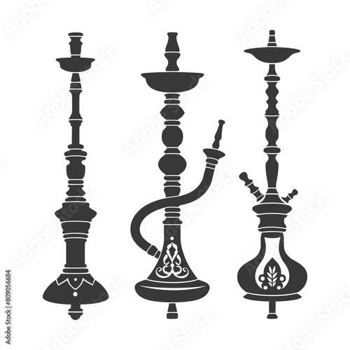 Silhouette Desarj Turkish Hookahs Traditional Shisha black color only