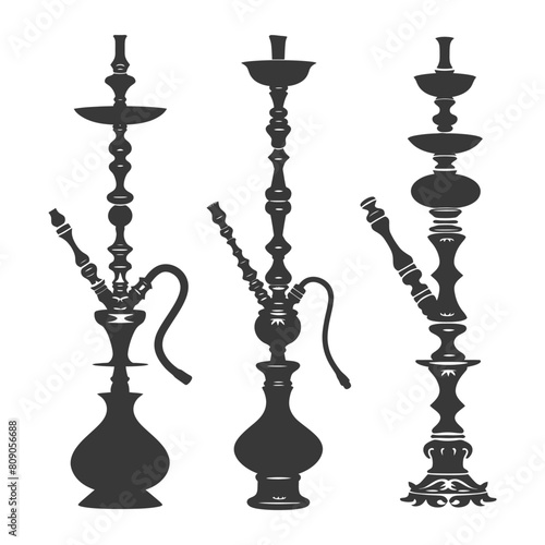 Silhouette Desarj Turkish Hookahs Traditional Shisha black color only