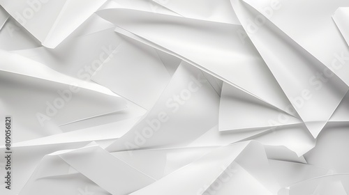 Abstract folded and crumpled white paper texture