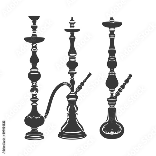 Silhouette Desarj Turkish Hookahs Traditional Shisha black color only