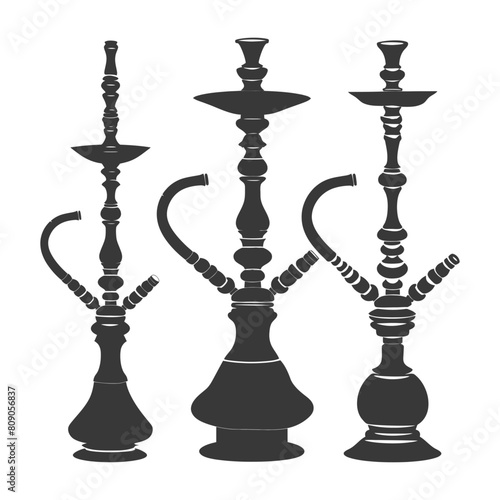 Silhouette Desarj Turkish Hookahs Traditional Shisha black color only