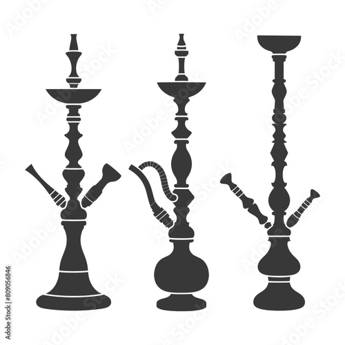 Silhouette Desarj Turkish Hookahs Traditional Shisha black color only