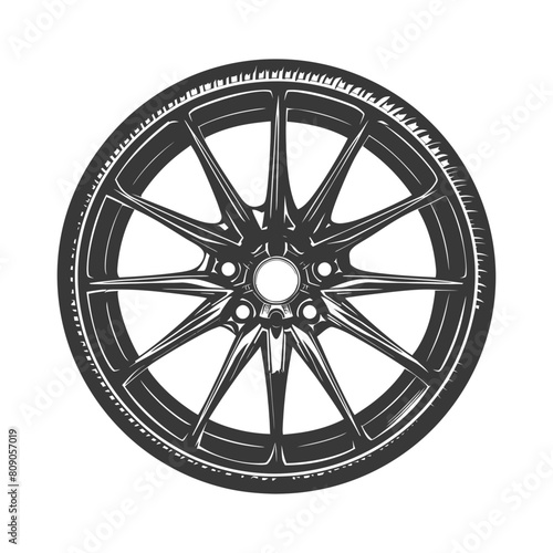 Silhouette velg rim tire for car black color only
