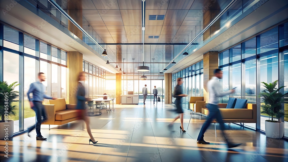 business people are walking into the office business people are walking into the office