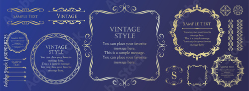Fashionable frame. Design template. A set of gorgeous foreheads.
