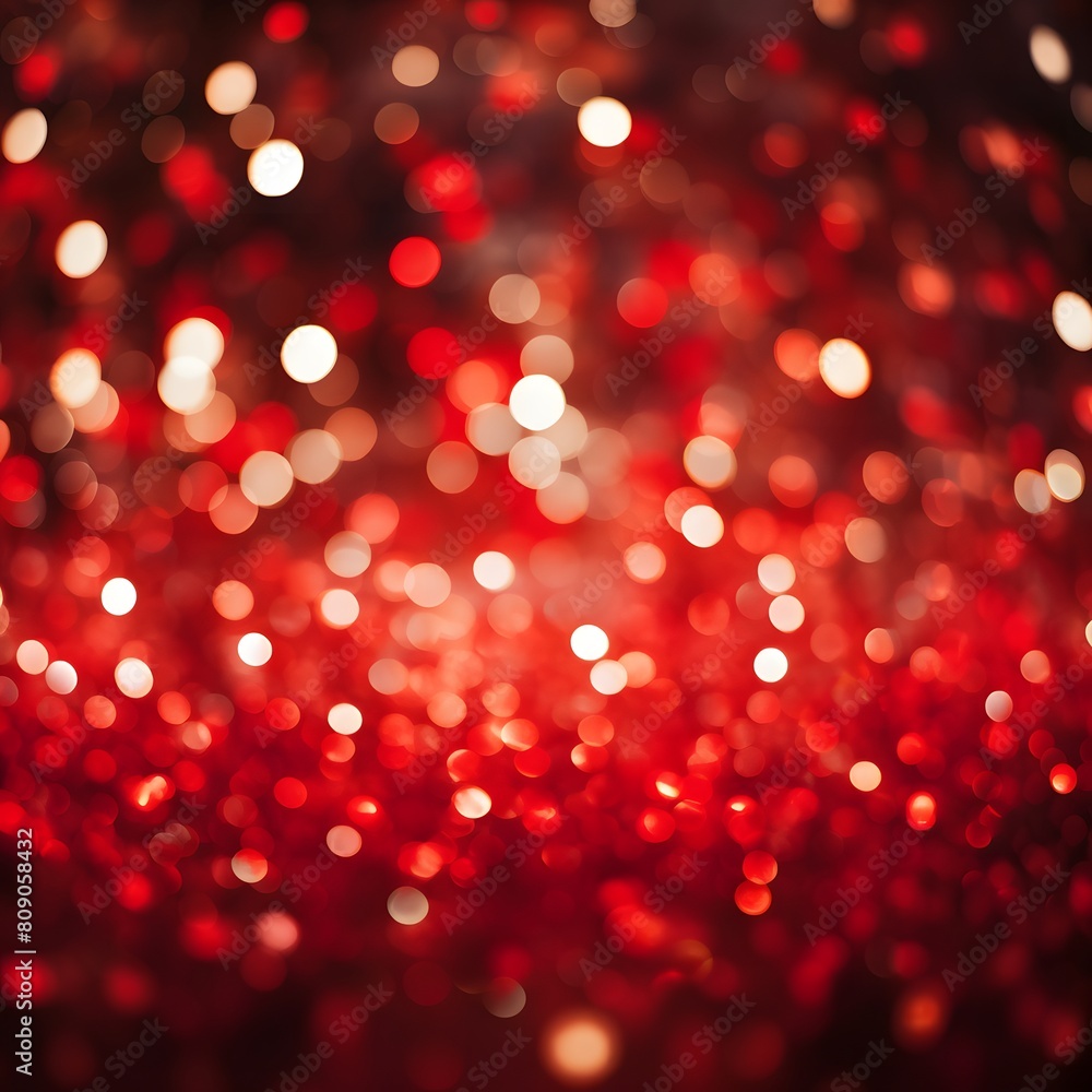 Holiday background with sparkling red glitter lights for Christmas or Valentine's Day celebration. Generative AI. Holiday background with sparkling red glitter lights for Christmas or Valentine's Day celebration. Generative AI.