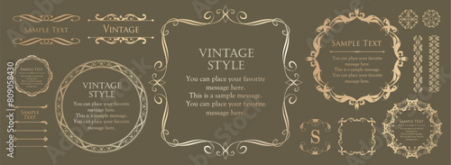 Fashionable frame. Design template. A set of gorgeous foreheads.
