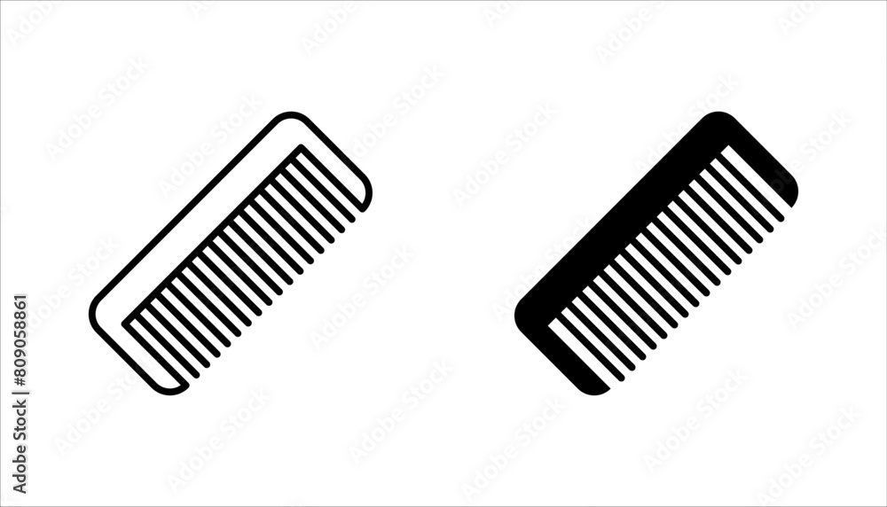 comb icon set. comb of beauty, hair stylist, fashion, salon women, vector illustration on white background comb icon set. comb of beauty, hair stylist, fashion, salon women, vector illustration on white background