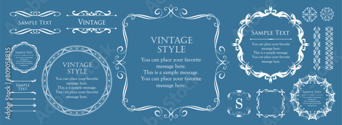 Fashionable frame. Design template. A set of gorgeous foreheads.

