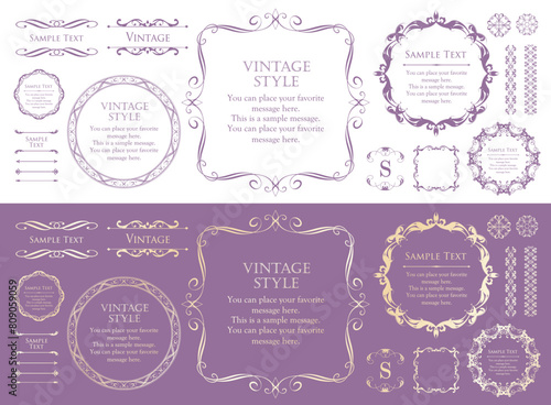 Fashionable frame. Design template. A set of gorgeous foreheads.
