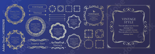Fashionable frame. Design template. A set of gorgeous foreheads.
