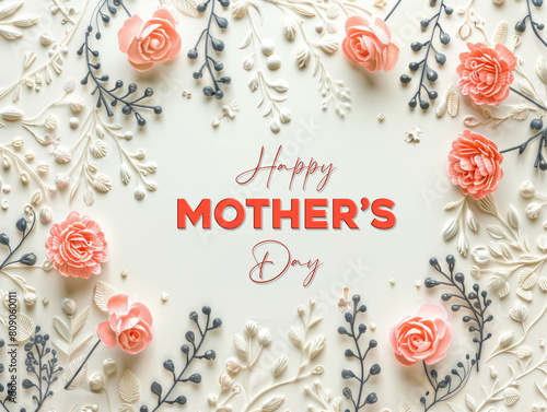 Zinnia Zest Add Zest and Energy to Mom s Day on Mother's Day with a Vibrant Floral Poster Featuring Colorful Zinnias on a Dynamic creamy Background