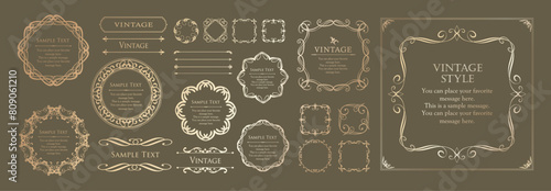 Fashionable frame. Design template. A set of gorgeous foreheads.
