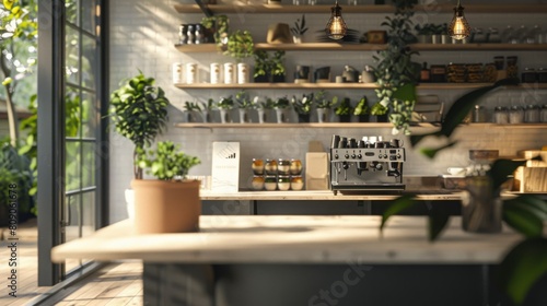 A room showcasing an assortment of plants and bottles neatly arranged on shelves, creating a harmonious display of greenery and glass containers.