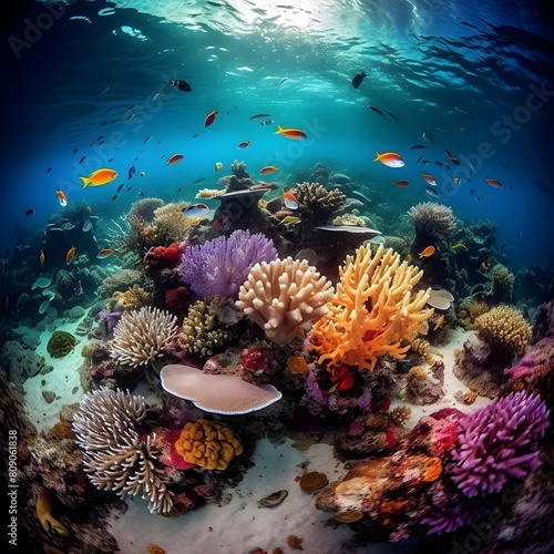 Coral reef and marine life in the Red Sea. Egypt.