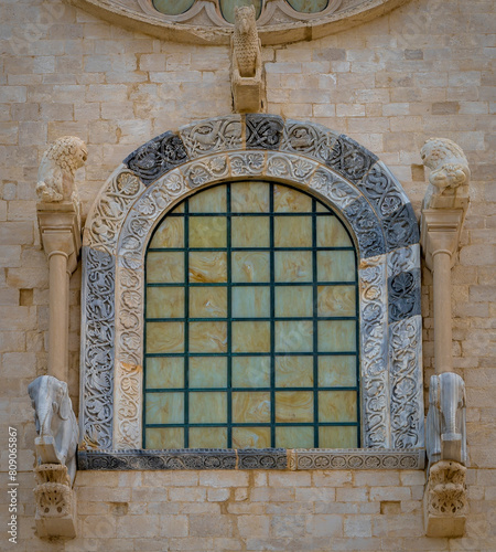 detail of the church, Trani cathedral, Apulia, Italy, Europe, March 2024