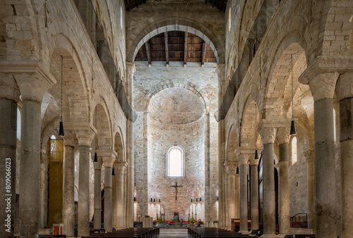 interior of the cathedral, Trani cathedral, Apulia, Italy, Europe, March 2024