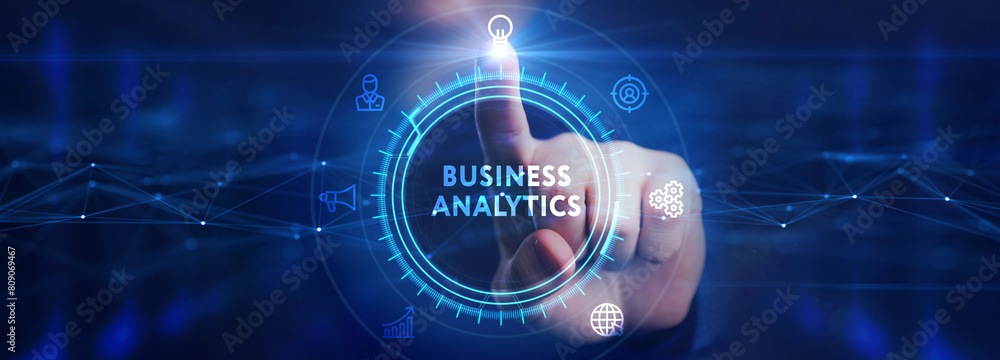 Business analytics concept.Business, Technology, Internet and network concept. Business analytics concept.Business, Technology, Internet and network concept.