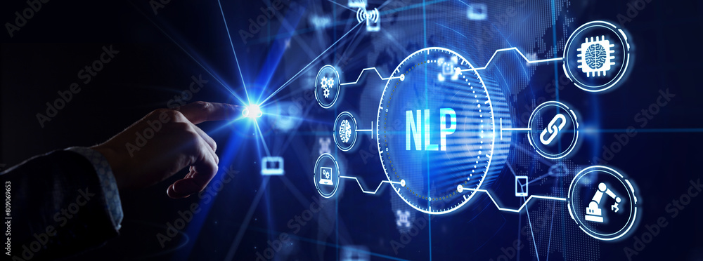 Fototapeta premium NLP Natural language processing AI Artificial intelligence.