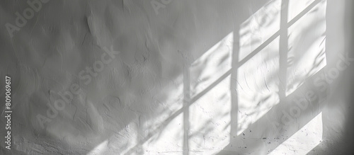 Sunlight Shadows on Plastered Wall Background
