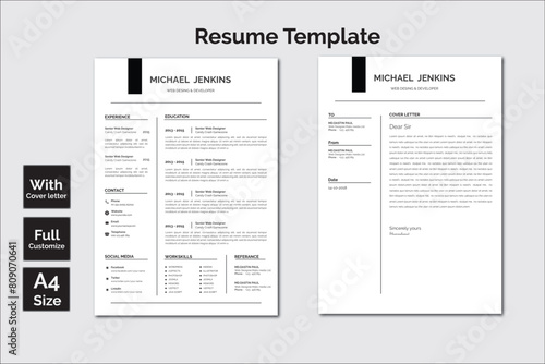 Tapety artystyczne Resume template 