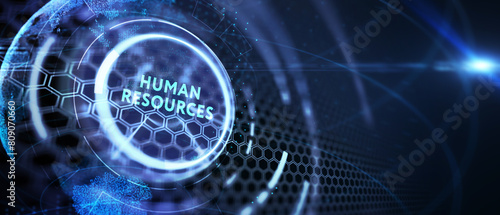 Business, Technology, Internet and network concept. Human Resources HR management concept. 3d illustration