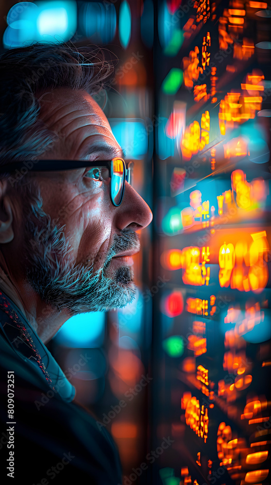 Understanding Market Sentiment: A Photo Realistic View of a Stock Market Analyst Interpreting Investor Behavior and Identifying Trading Opportunities Understanding Market Sentiment: A Photo Realistic View of a Stock Market Analyst Interpreting Investor Behavior and Identifying Trading Opportunities