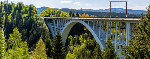 The renewed Karako Viaduct in Harghita county, Romania.