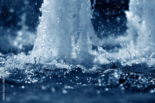 Moving water on white background